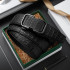 Cartelo Auto‑Lock Black Genuine Leather Belt  MPD10511
